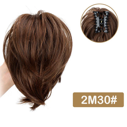 Synthetic Messy Bun Hair Scrunchie Clip