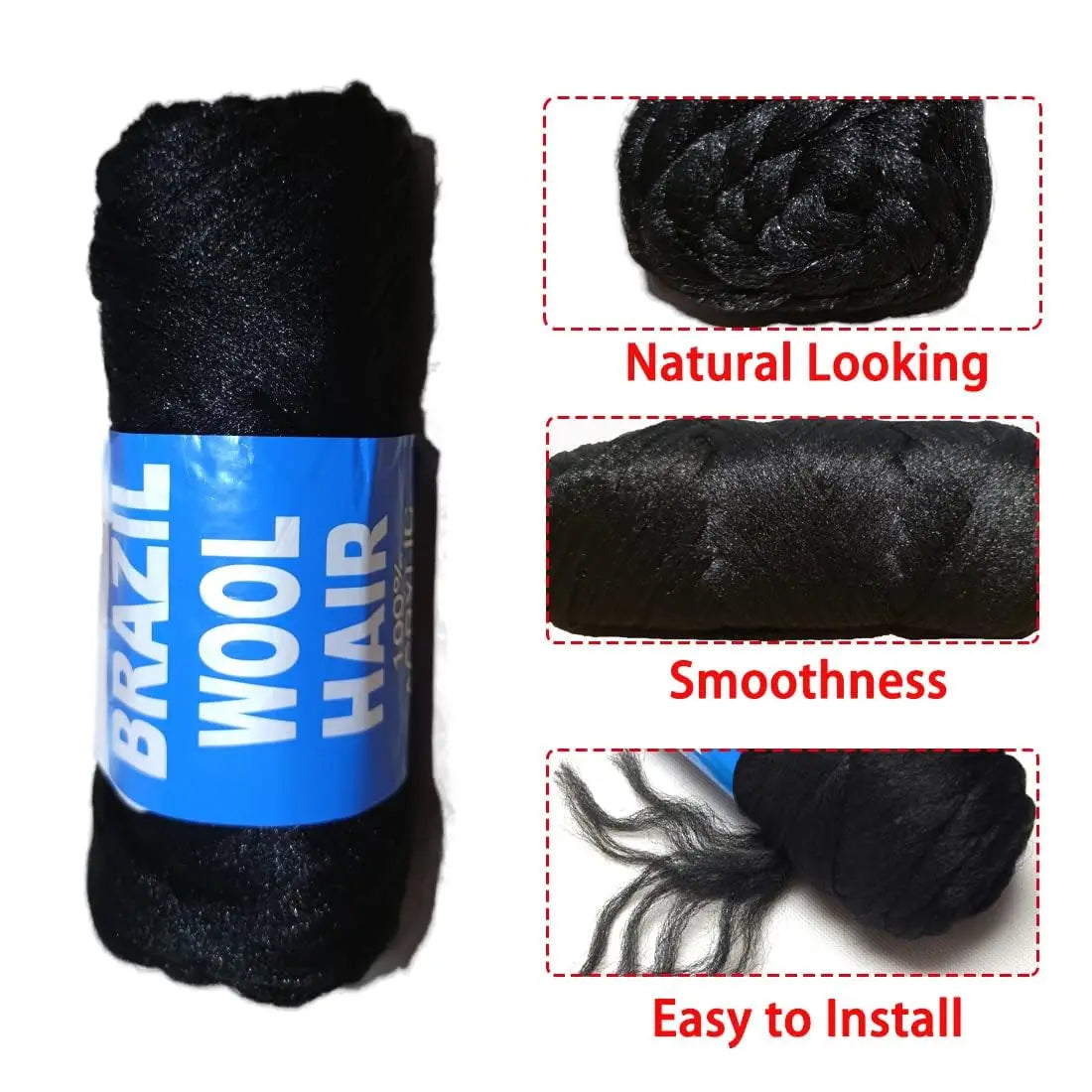 Brazilian Wool Crochet Hair