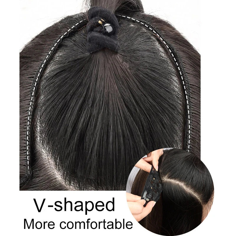22 Inch Long Straight Clip In Hair Extension V Shape