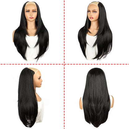 22 Inch Long Straight Clip In Hair Extension V Shape