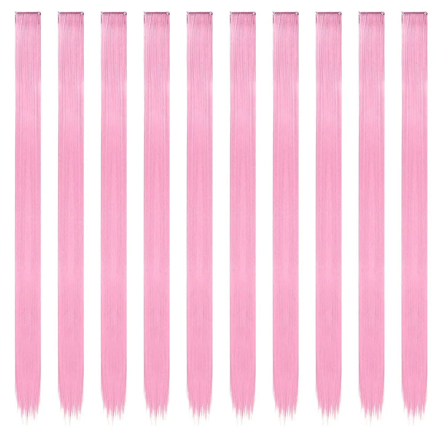 22 Inch Pink Clip In Hair Extensions