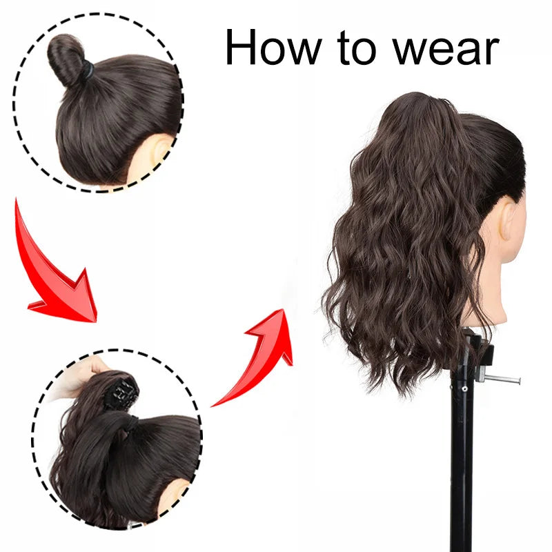 14 Inch Curly Claw Clip Ponytail Synthetic Hair Extension